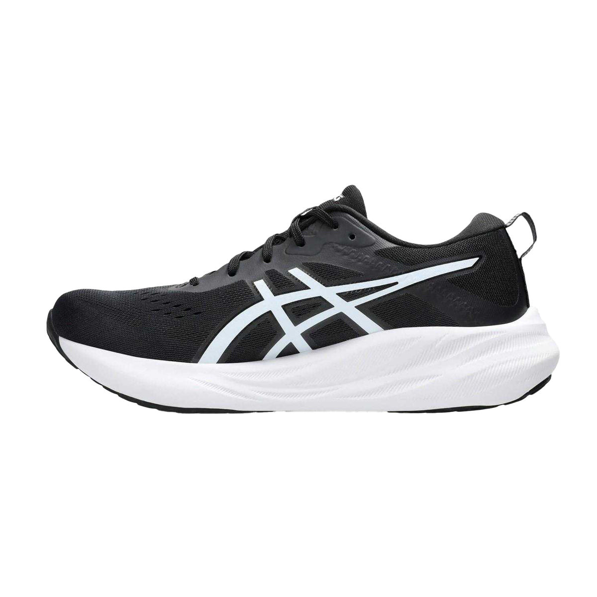 Black-White - Side - Asics Womens-Ladies Gel Flux 8 Shoes