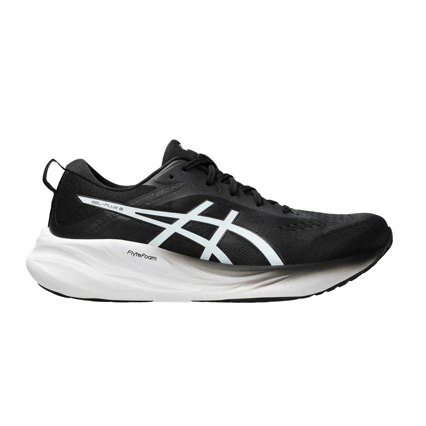 Black-White - Front - Asics Womens-Ladies Gel Flux 8 Shoes