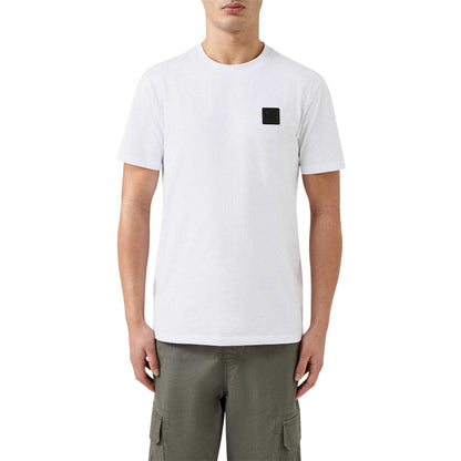 White - Side - Patrick Mens Patch T-Shirt