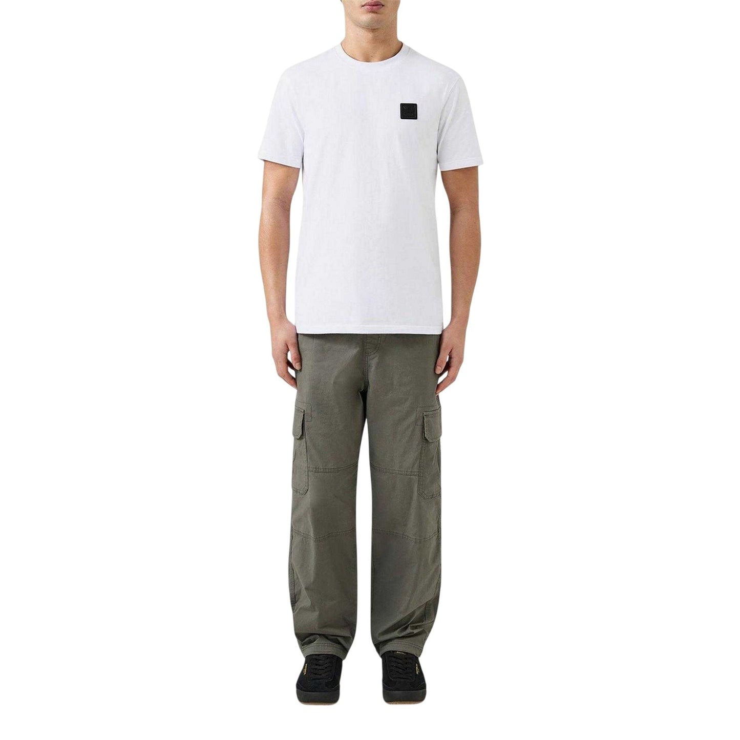 White - Lifestyle - Patrick Mens Patch T-Shirt