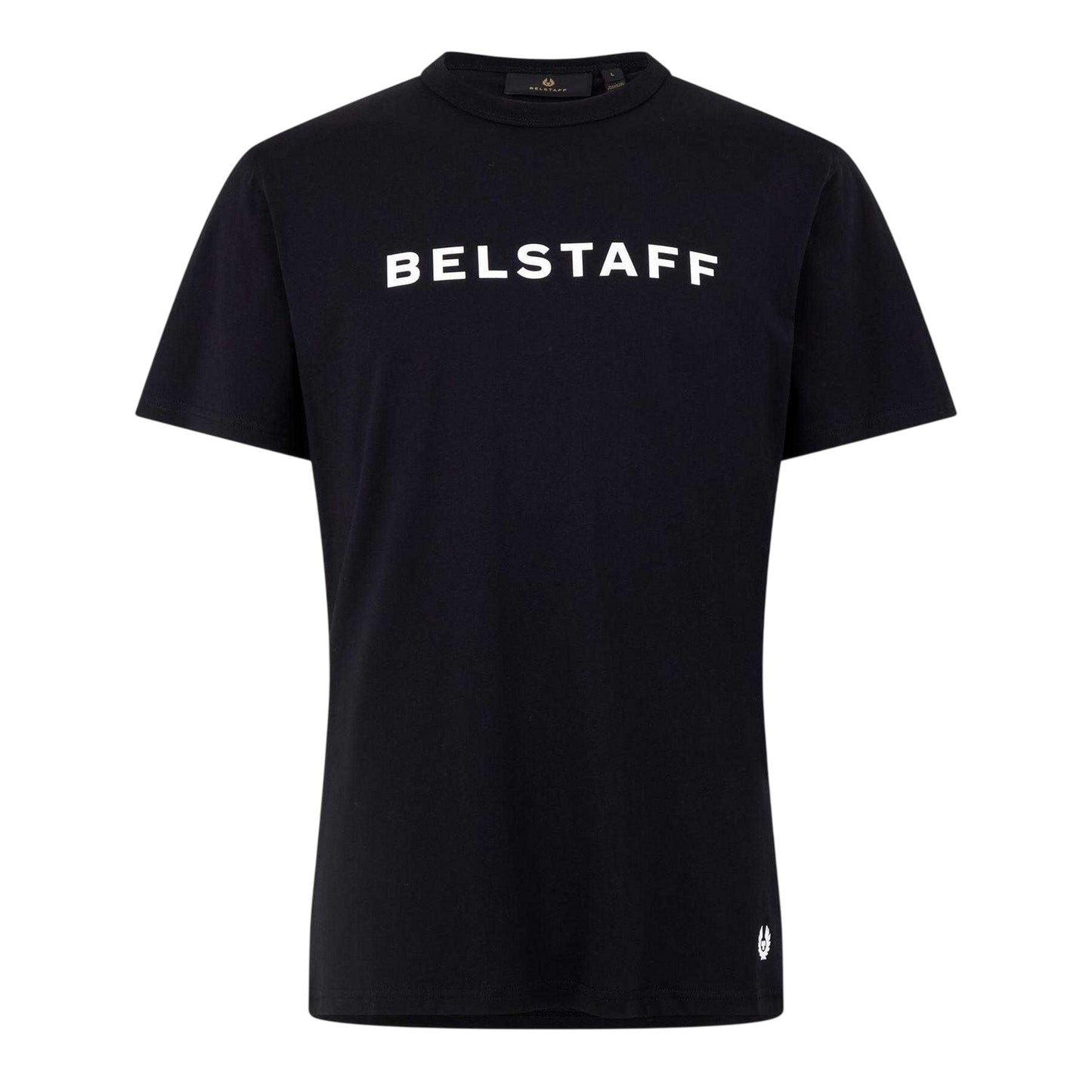 Black - Front - Belstaff Mens Logo T-Shirt