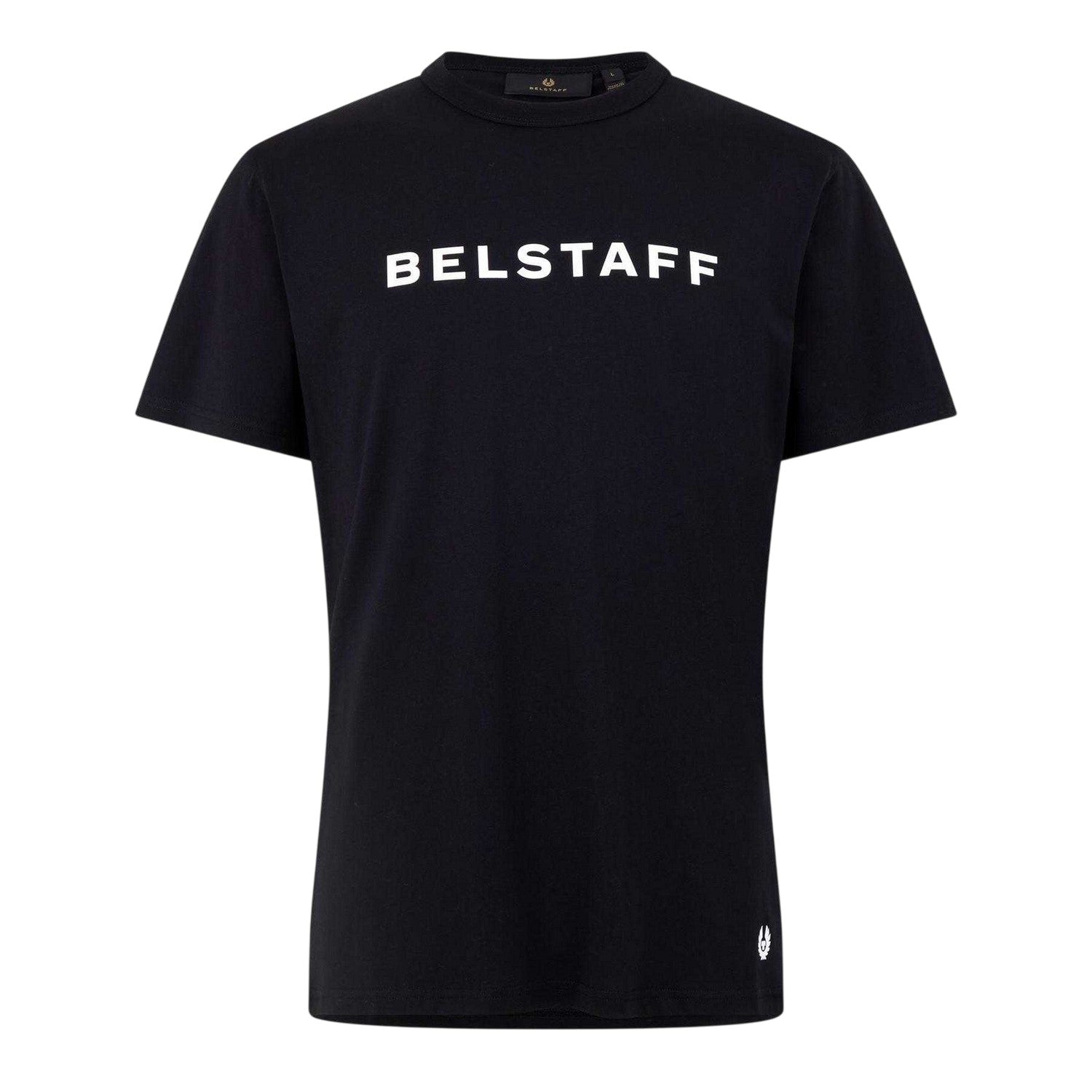 Black - Front - Belstaff Mens Logo T-Shirt