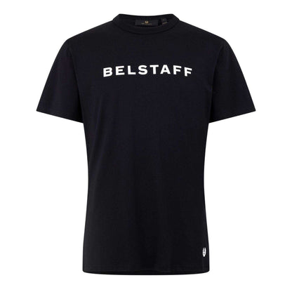 Black - Front - Belstaff Mens Logo T-Shirt