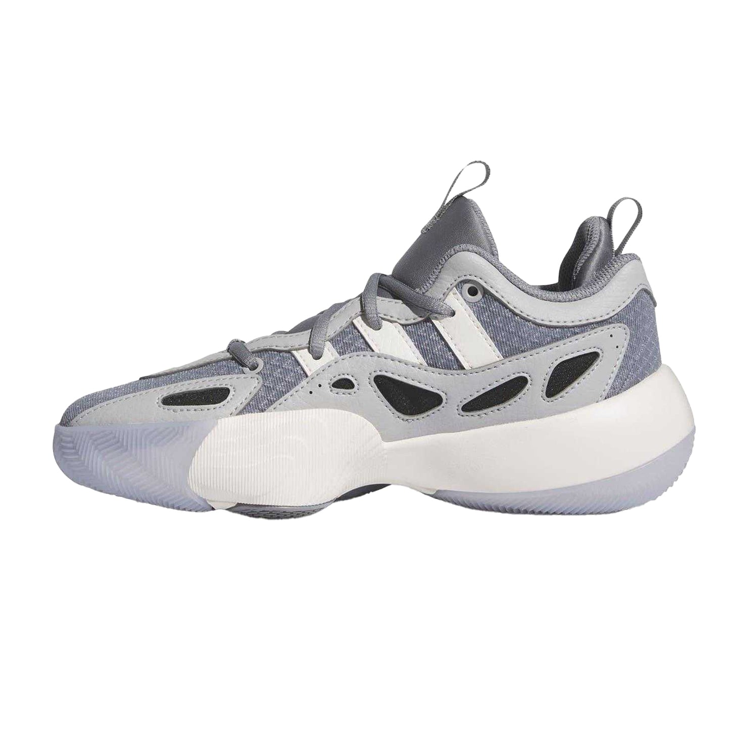 Grey Three - Side - Adidas Boys Trae Unlimited Basketball Shoes