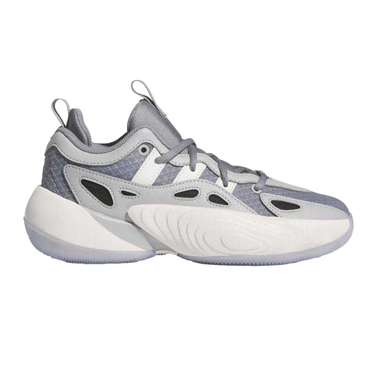 Grey Three - Front - Adidas Boys Trae Unlimited Basketball Shoes