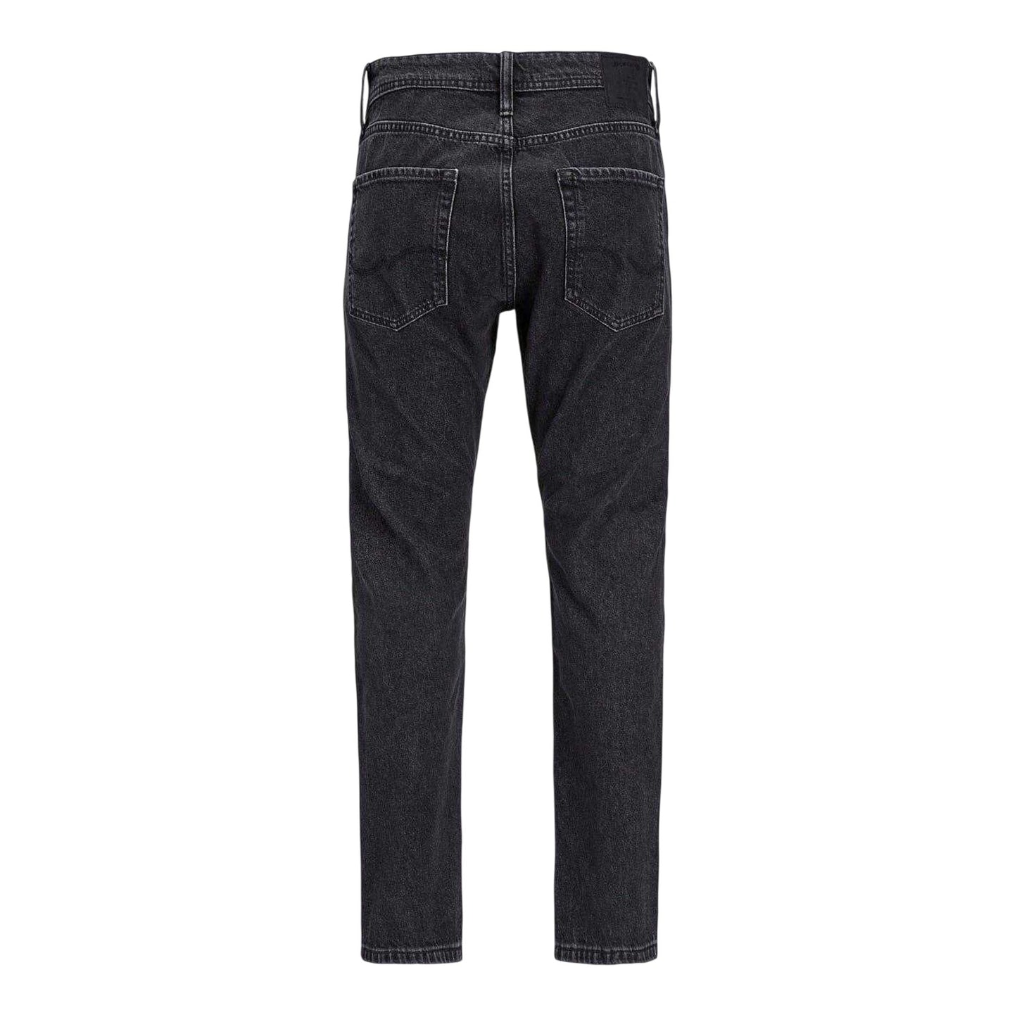 Black Denim - Back - Jack And Jones Mens Mid Rise Wide Leg Jeans