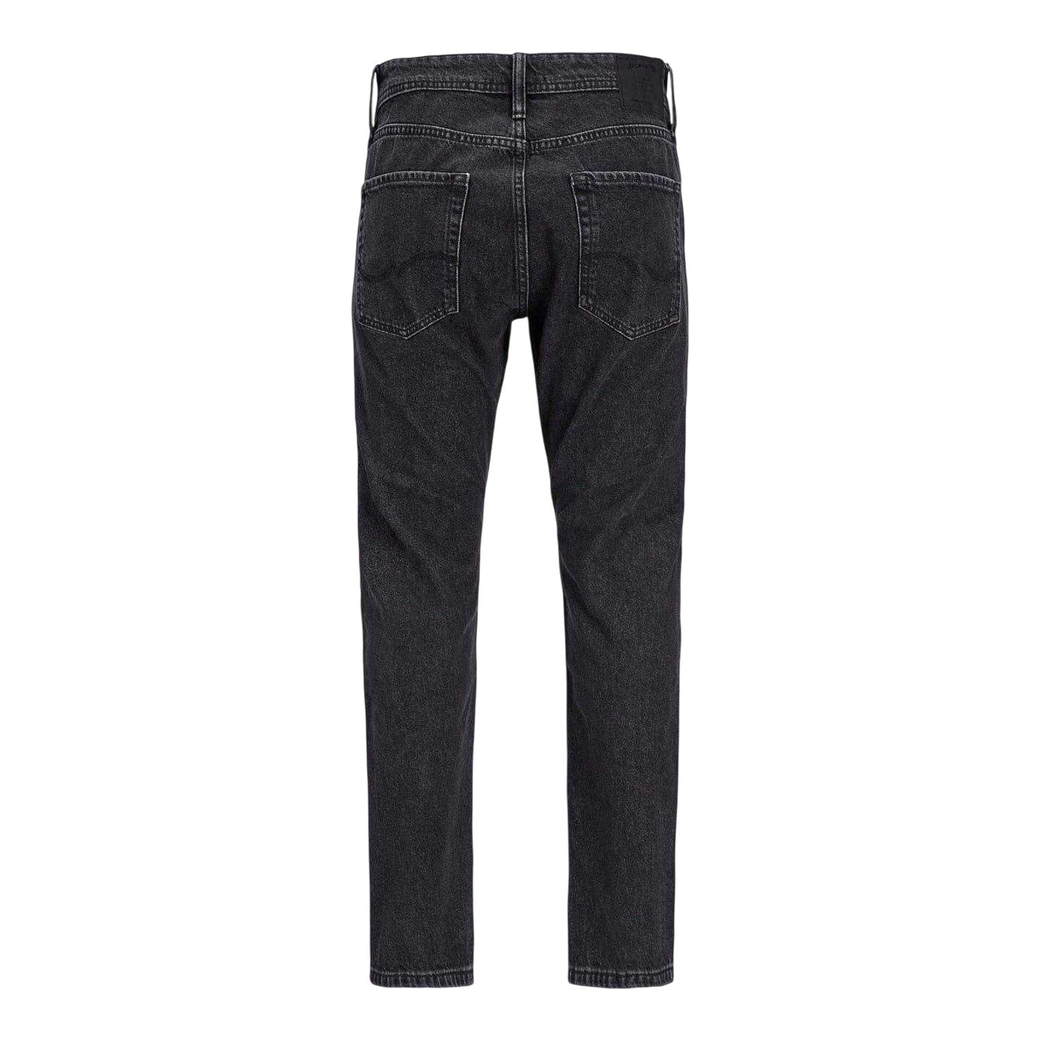 Black Denim - Back - Jack And Jones Mens Mid Rise Wide Leg Jeans