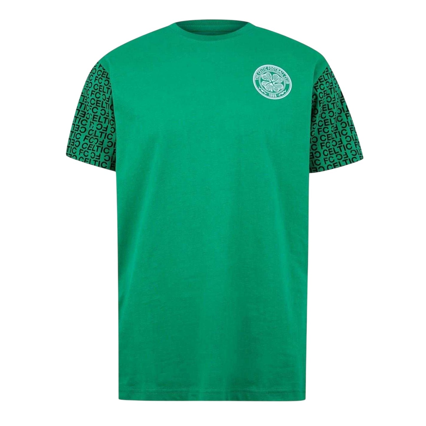Green - Front - Source Lab Mens Celtic Branded Sleeve T-Shirt