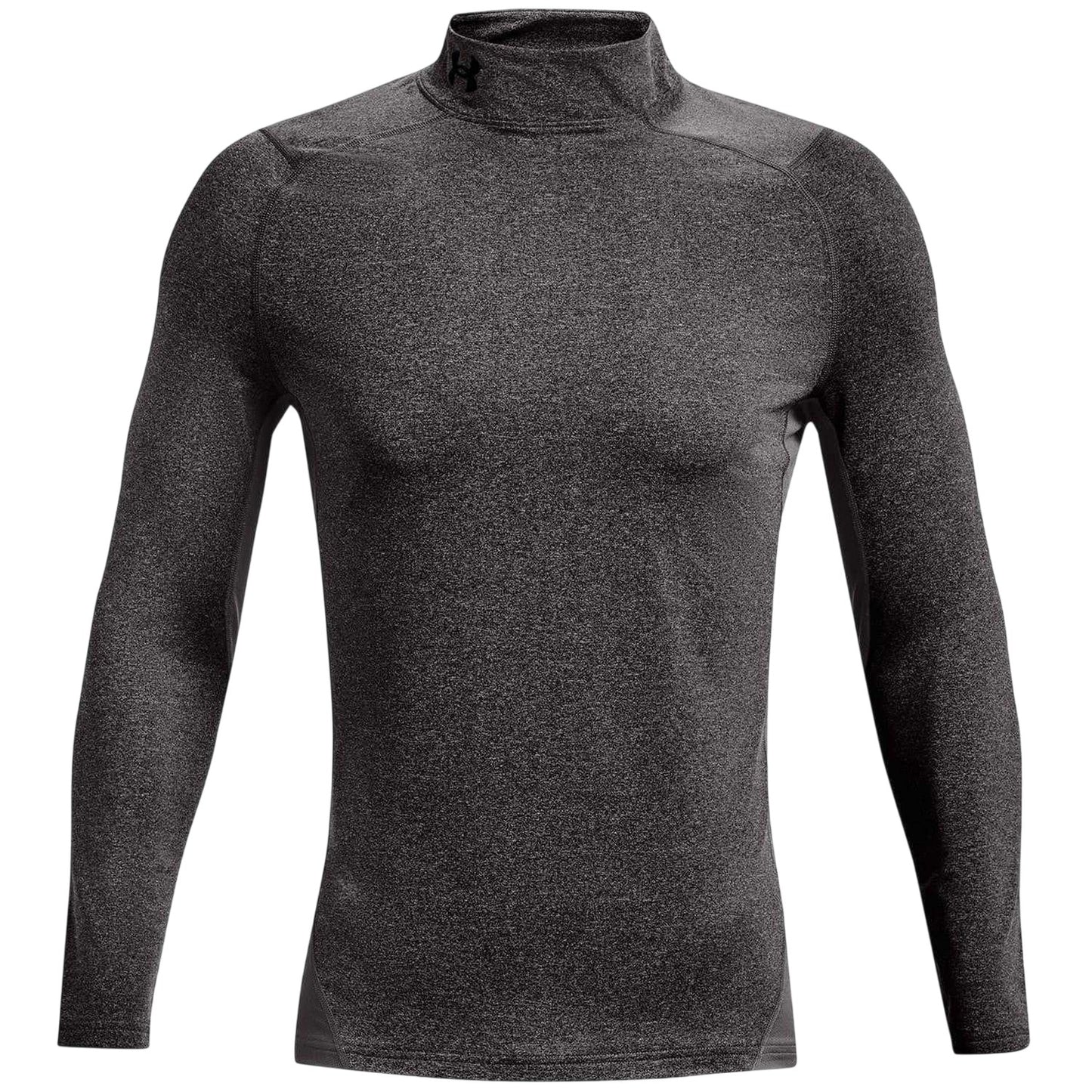 Grey Heather - Front - Under Armour Mens Mock Neck Raglan Long-Sleeved T-Shirt