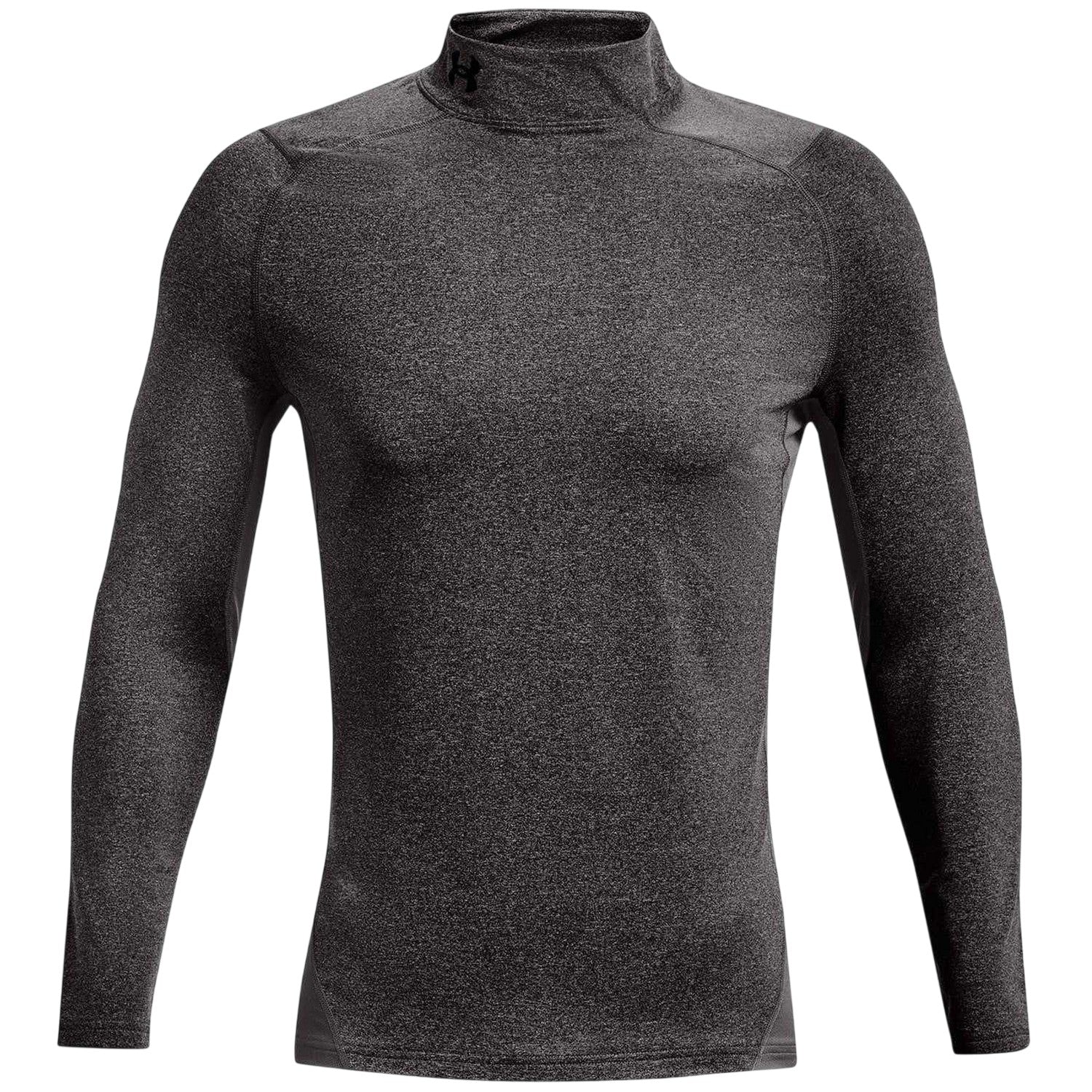 Grey Heather - Front - Under Armour Mens Mock Neck Raglan Long-Sleeved T-Shirt