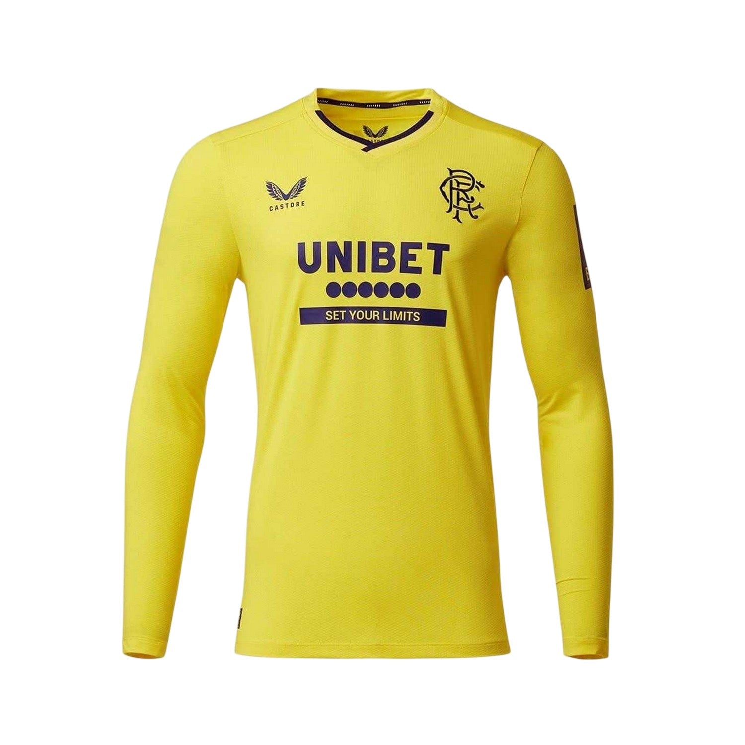 Yellow - Front - Castore Mens Rangers FC Long-Sleeved Goalkeeper Jersey