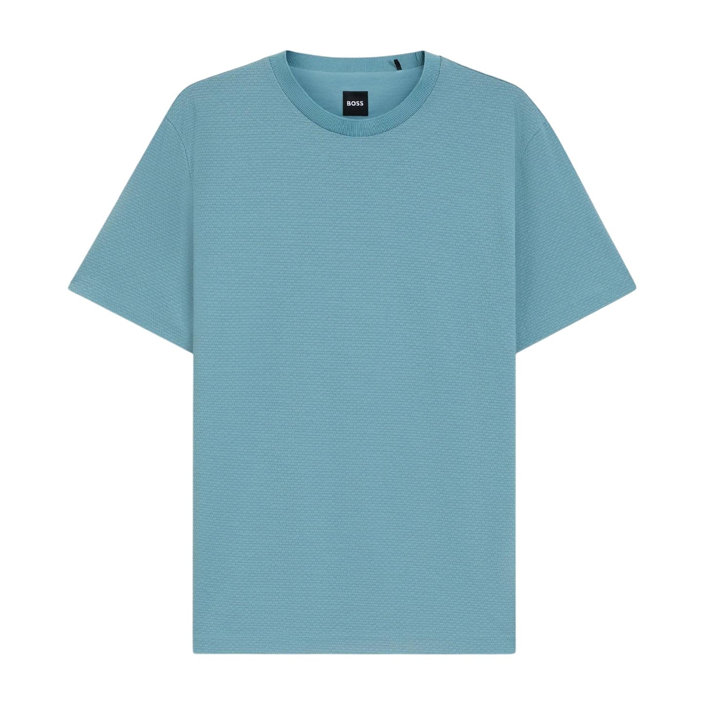 Light Blue - Front - Boss Mens C-Thompson Ribbed Collar T-Shirt