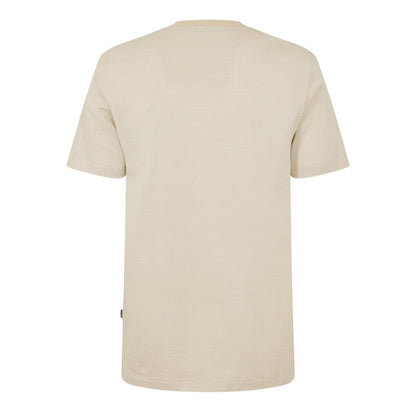 White - Back - Boss Mens C-Thompson Ribbed Collar T-Shirt