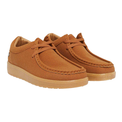 Tan - Back - Lambretta Mens Presley Flat Trainers