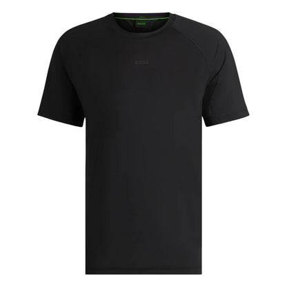 Dark Blue - Front - Boss Mens Tonal Logo Crew Neck Raglan T-Shirt