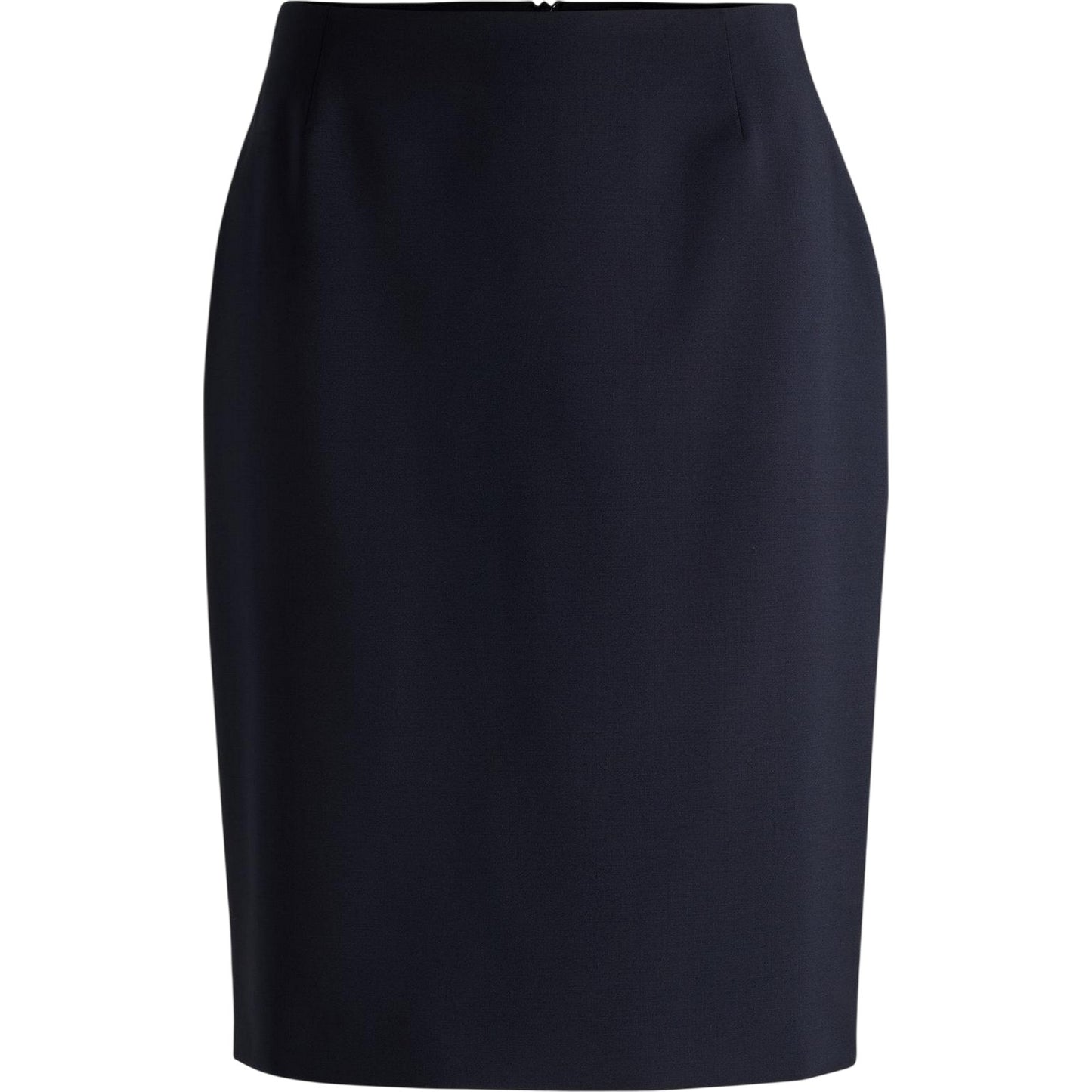 Dark Blue - Front - Boss Womens-Ladies Vileah Virgin Wool Pencil Skirt