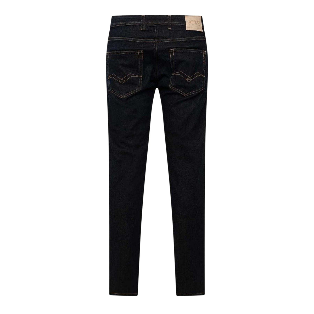 Blue - Back - Replay Mens Grover Cotton Straight Jeans