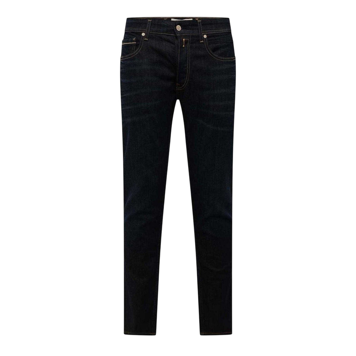 Blue - Front - Replay Mens Grover Cotton Straight Jeans