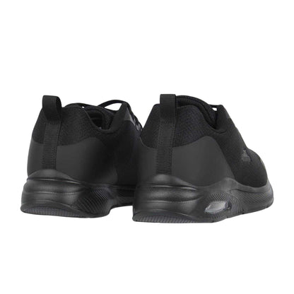 Black - Back - Slazenger Mens Sadler Leather Running Trainers