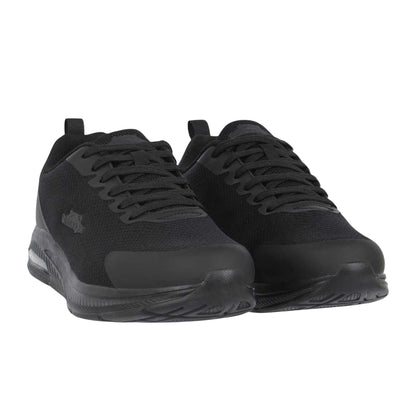 Black - Side - Slazenger Mens Sadler Leather Running Trainers