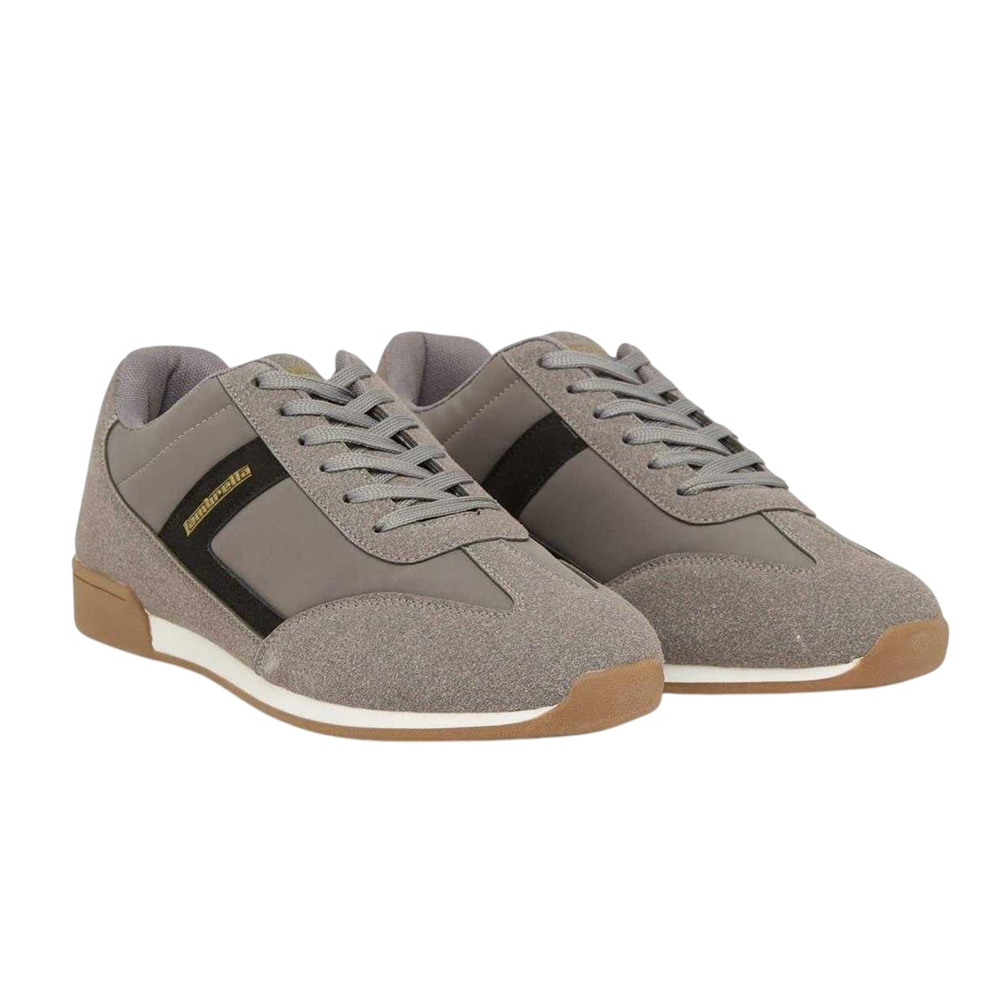 Charcoal - Back - Lambretta Mens Panther Trainers