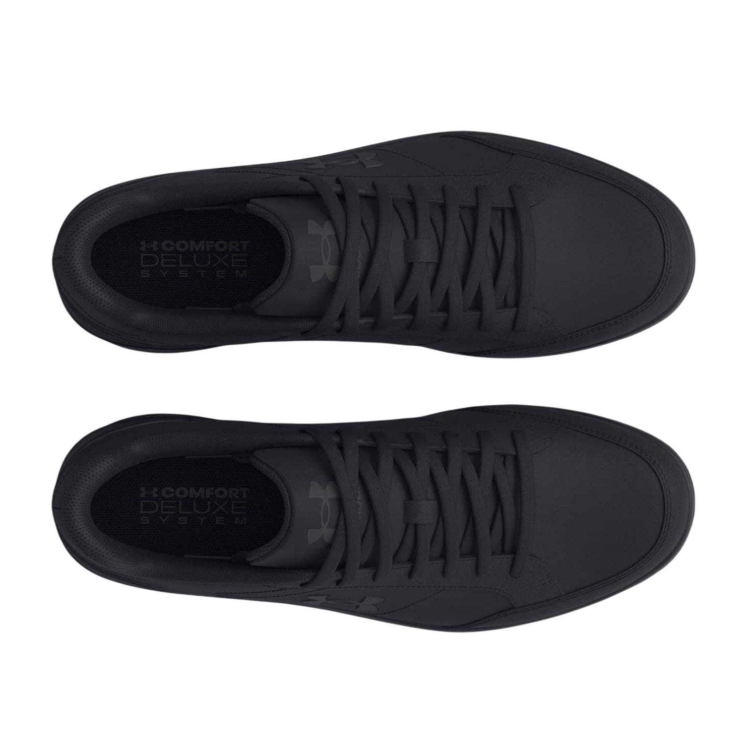 Triple Black - Side - Under Armour Mens Official Leather Shoes