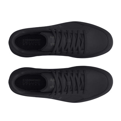 Triple Black - Side - Under Armour Mens Official Leather Shoes