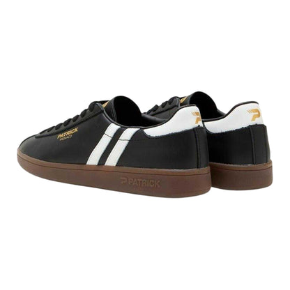 Black-White - Back - Patrick Mens Monaco Leather Trainers