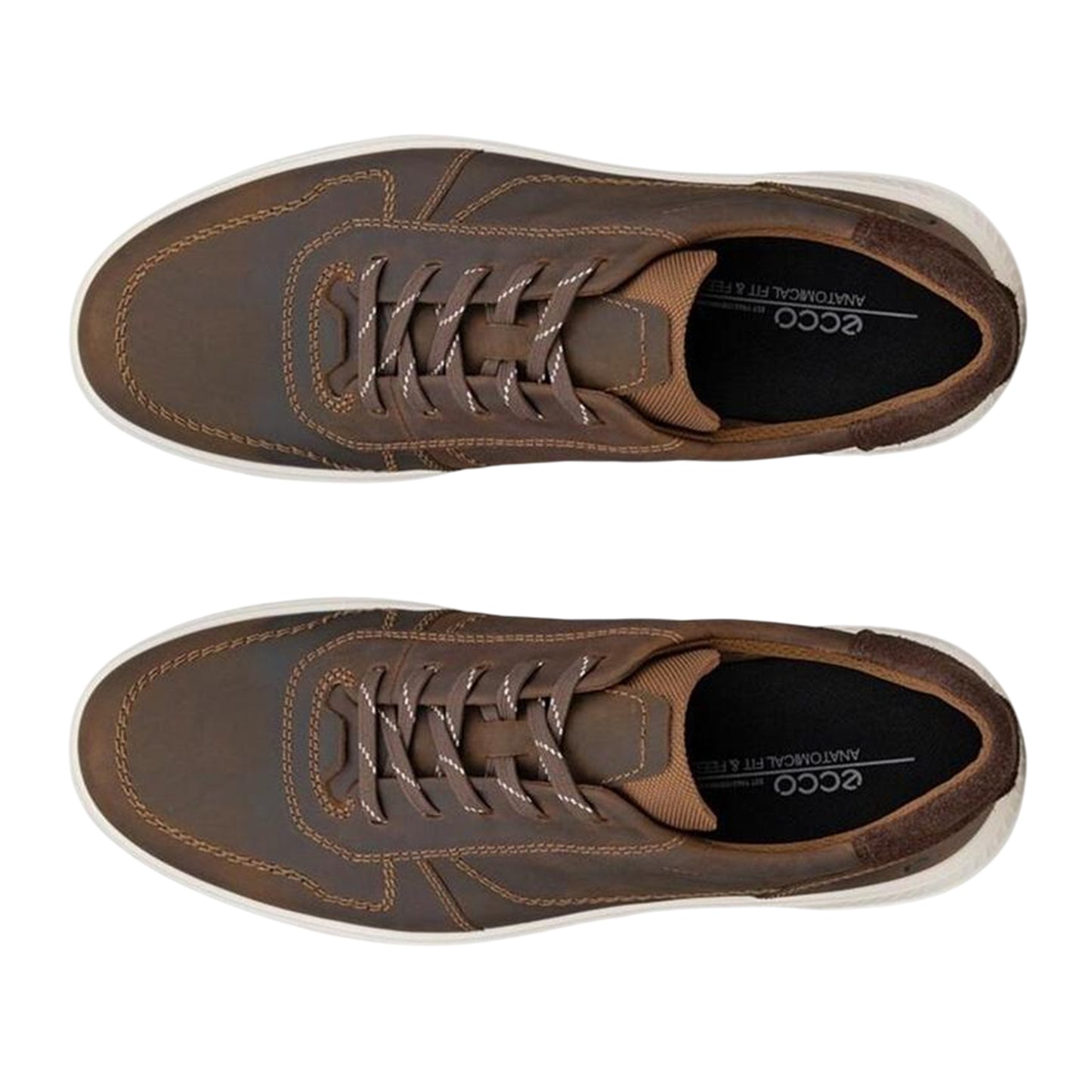 Camel - Side - Ecco Mens Move Leather Trainers