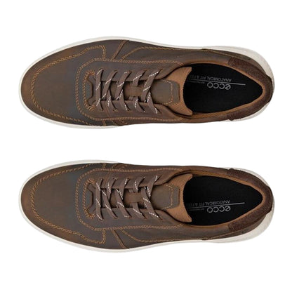 Camel - Side - Ecco Mens Move Leather Trainers