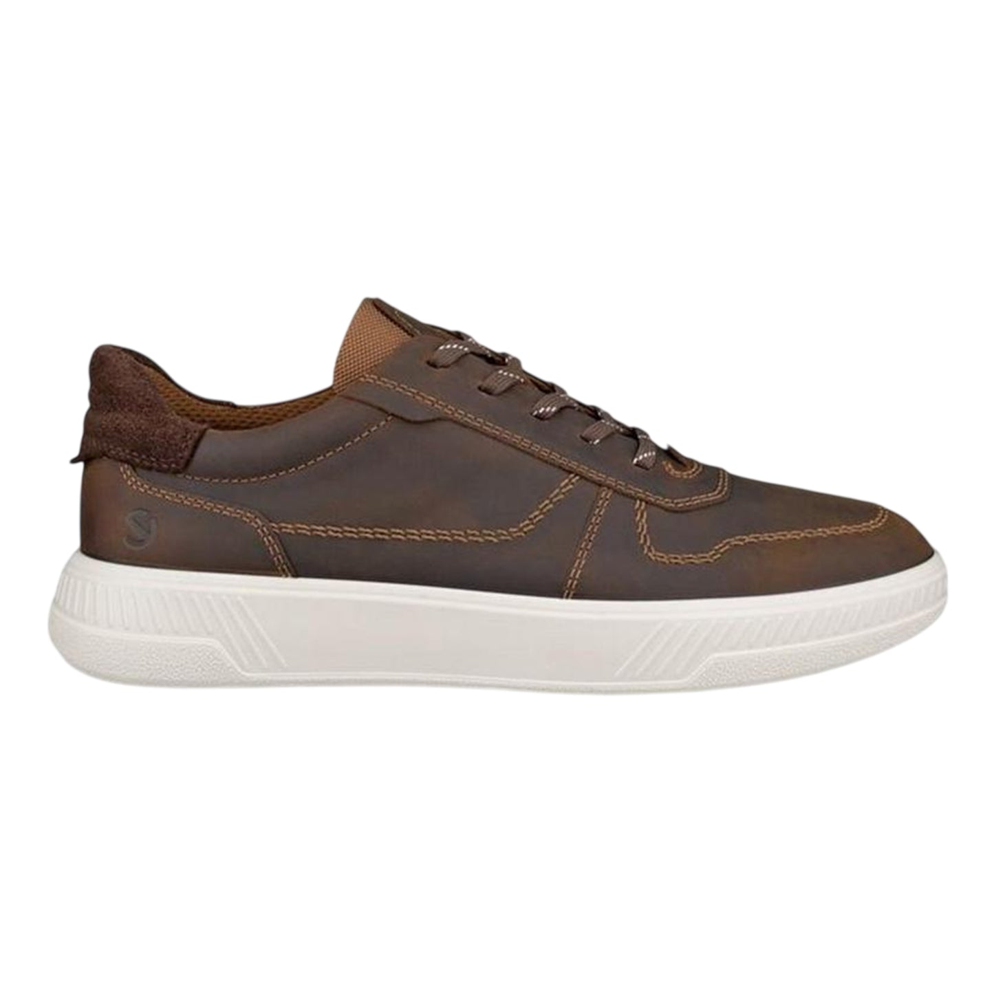 Camel - Front - Ecco Mens Move Leather Trainers