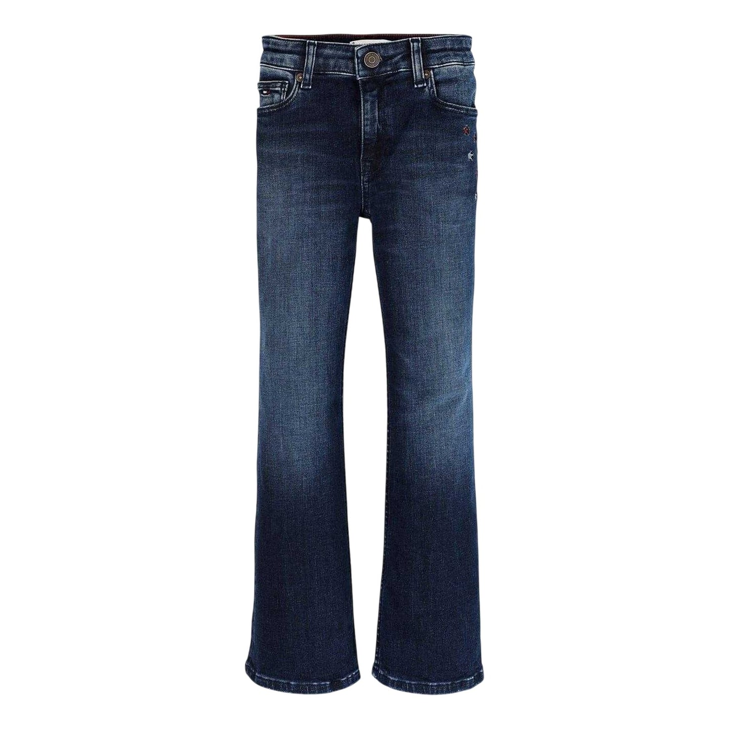 Blue-Black - Front - Tommy Hilfiger Girls Bootcut Jeans