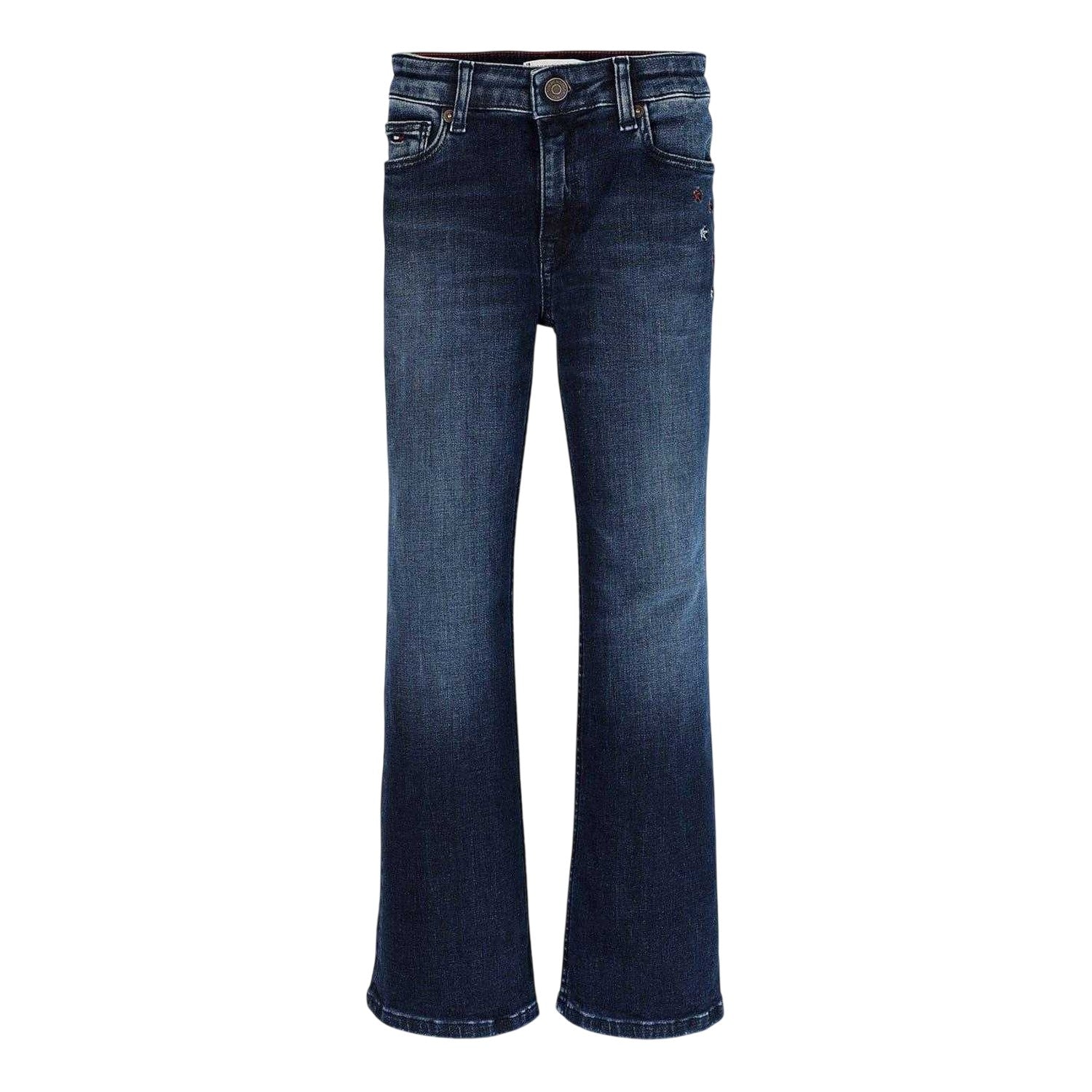 Blue-Black - Front - Tommy Hilfiger Girls Bootcut Jeans