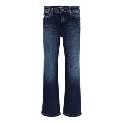 Blue-Black - Front - Tommy Hilfiger Girls Bootcut Jeans