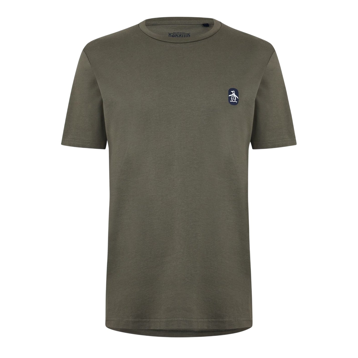 Dusty Olive - Front - Original Penguin Mens Basic Crew Neck T-Shirt
