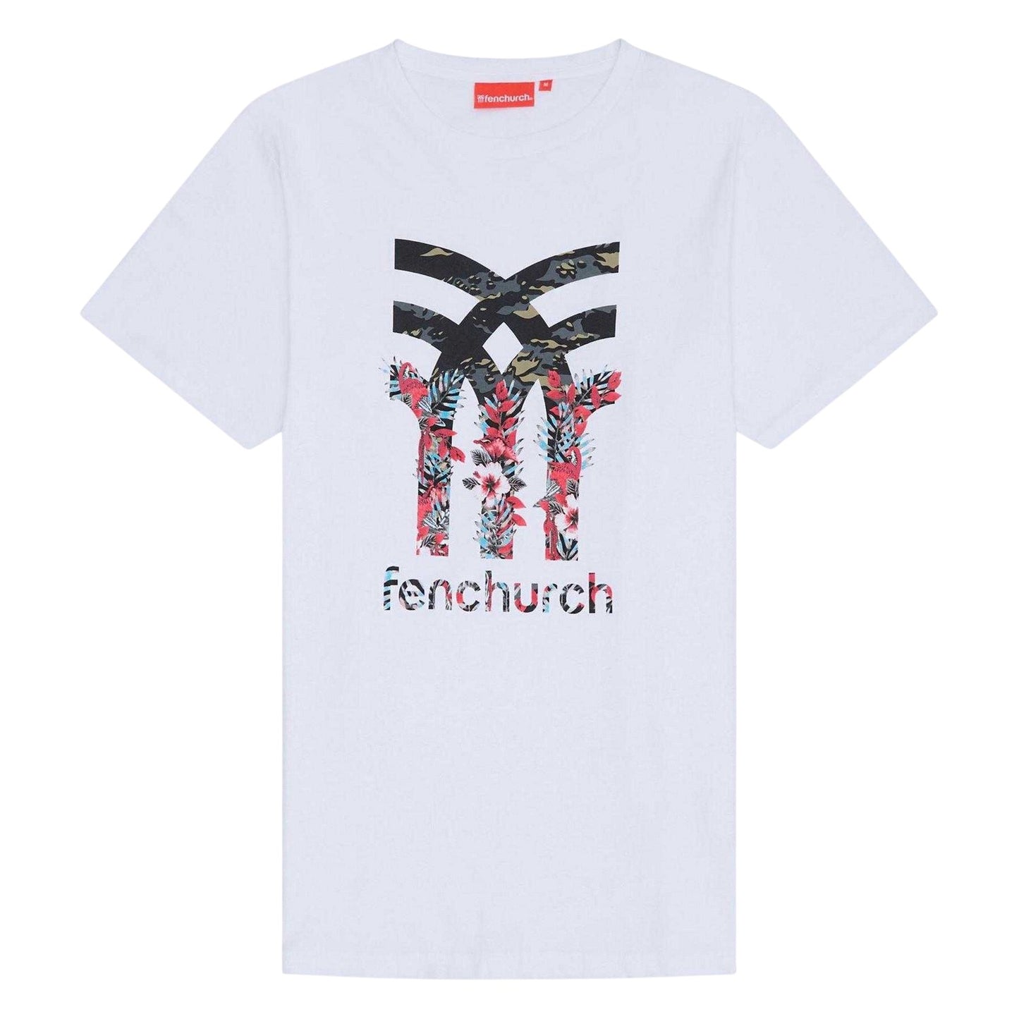 White - Front - Fenchurch Mens Prinevil T-Shirt