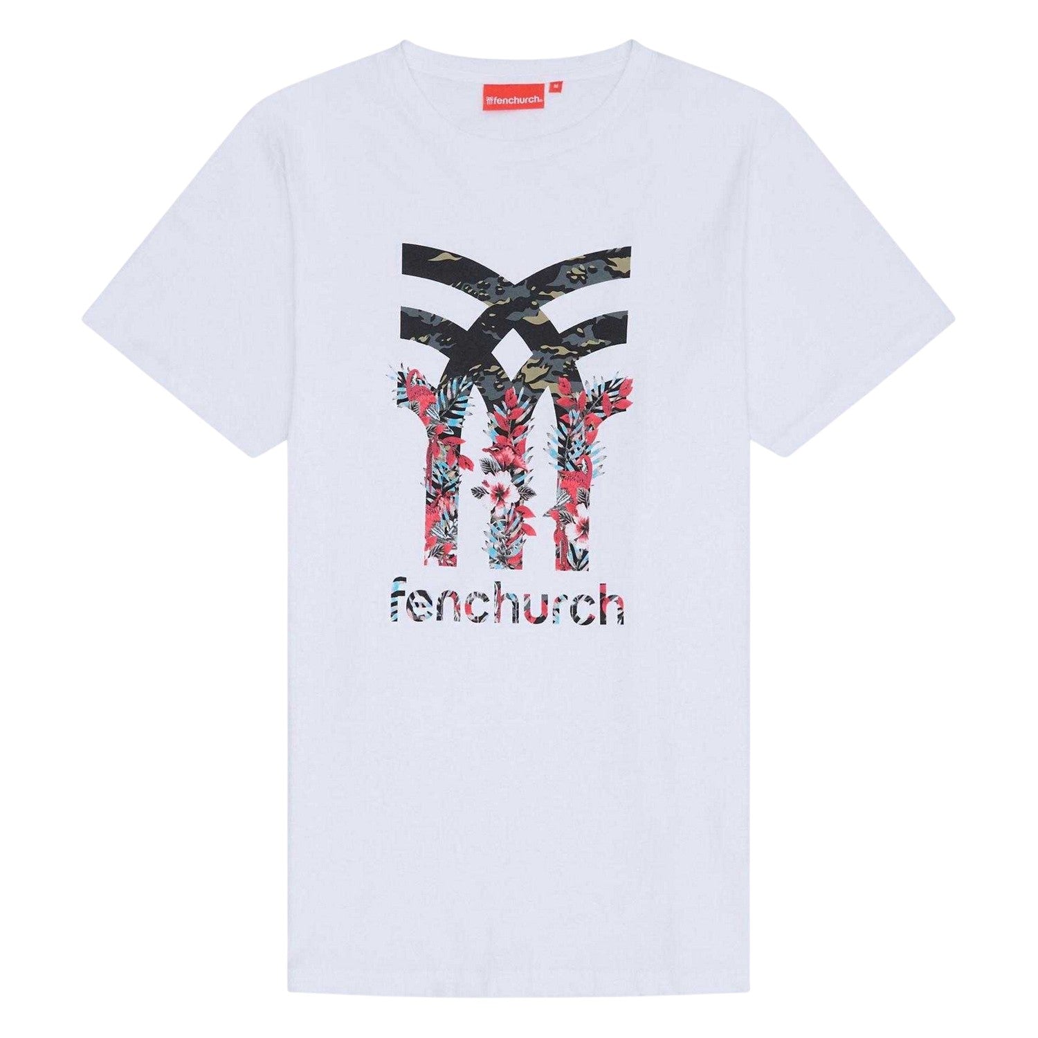 White - Front - Fenchurch Mens Prinevil T-Shirt