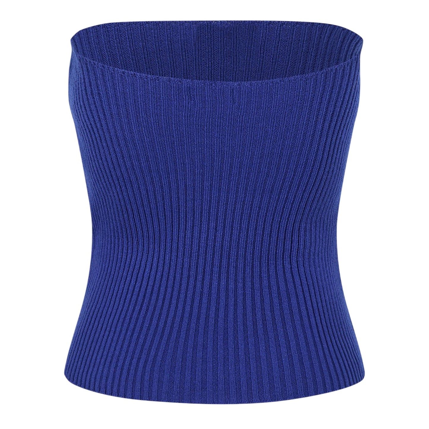Blue - Back - Missy Empire Womens-Ladies Knitted Mini Skirt