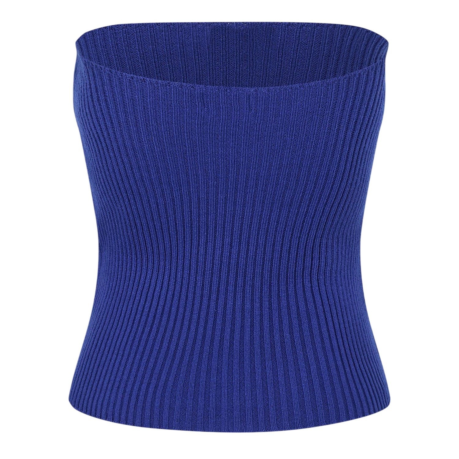Blue - Back - Missy Empire Womens-Ladies Knitted Mini Skirt