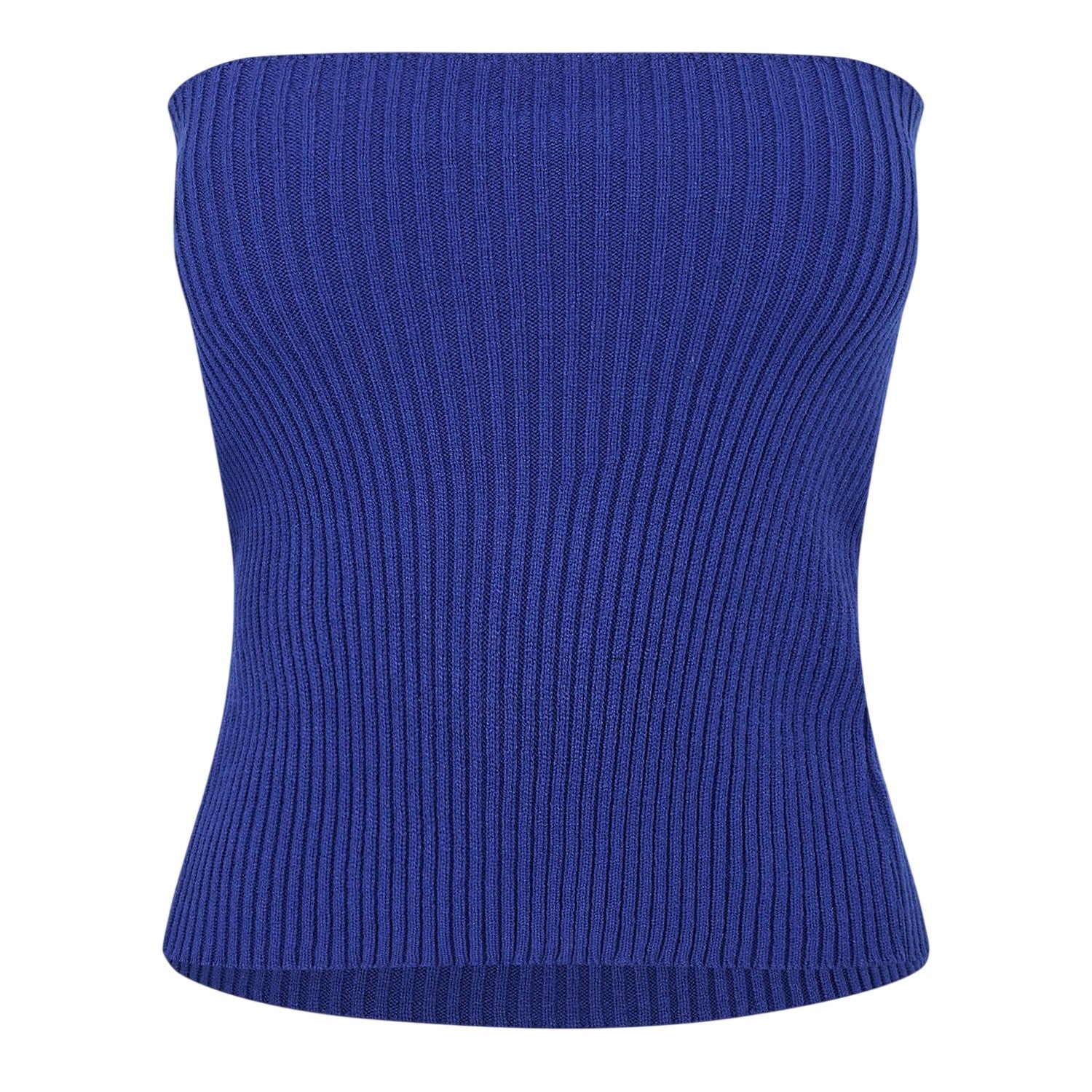 Blue - Front - Missy Empire Womens-Ladies Knitted Mini Skirt