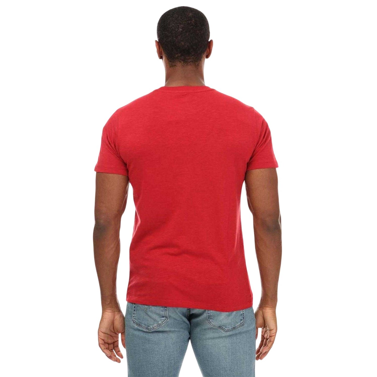 Red - Back - Levis Mens Logo Pocket T-Shirt