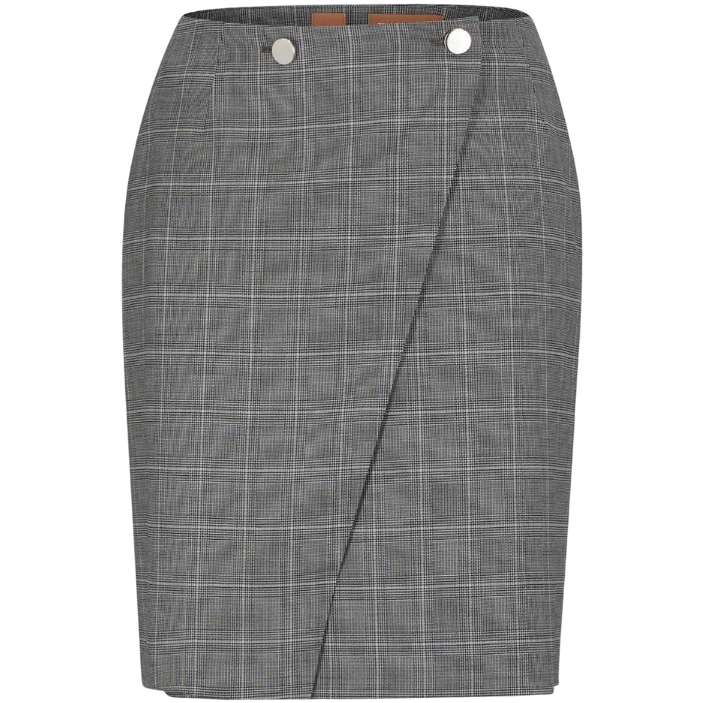 Grey - Front - Boss Womens-Ladies Vanata Plaid Skirt