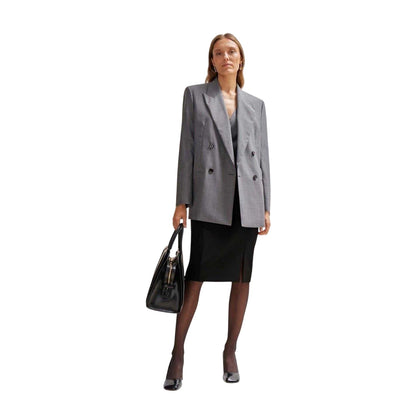 Black - Lifestyle - Boss Womens-Ladies Vukeva Midi Skirt