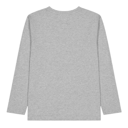 Grey - Back - Boss Childrens-Kids Logo Long-Sleeved T-Shirt