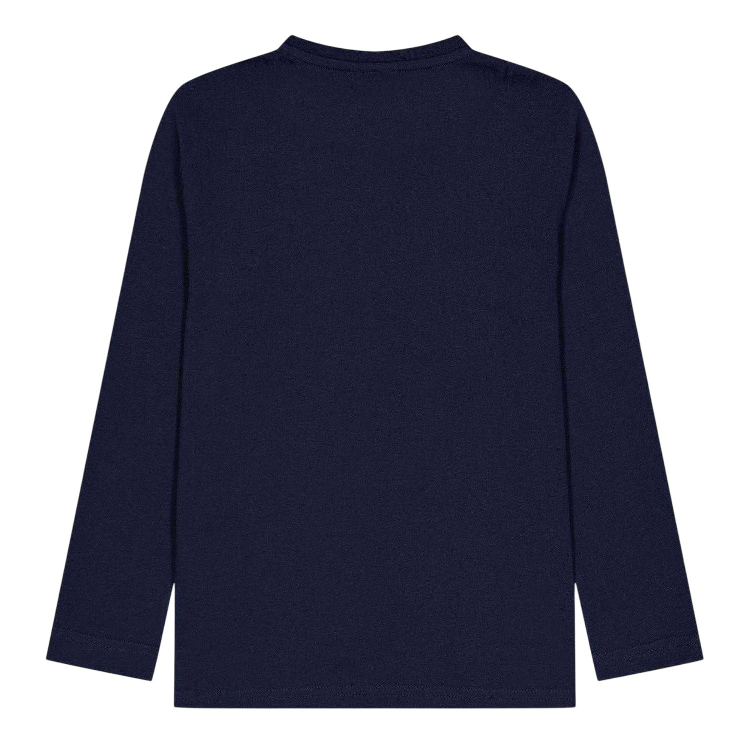 Navy - Back - Boss Childrens-Kids Logo Long-Sleeved T-Shirt