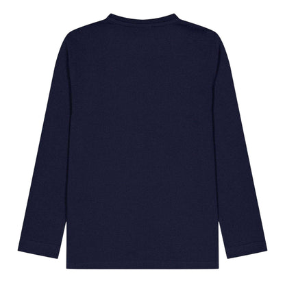 Navy - Back - Boss Childrens-Kids Logo Long-Sleeved T-Shirt