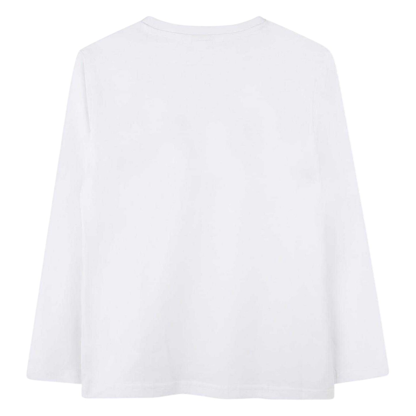 White - Back - Boss Childrens-Kids Logo Long-Sleeved T-Shirt