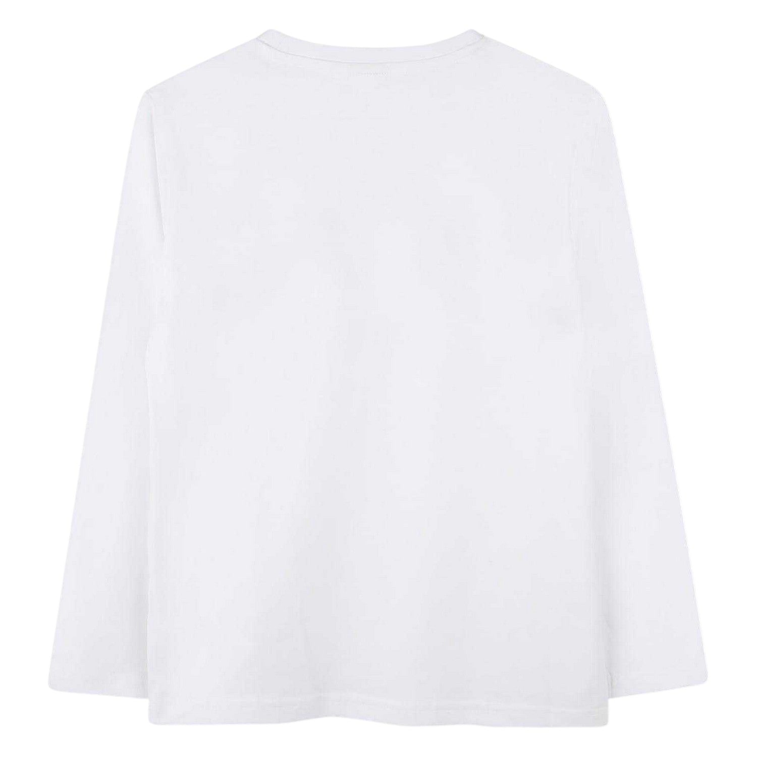 White - Back - Boss Childrens-Kids Logo Long-Sleeved T-Shirt