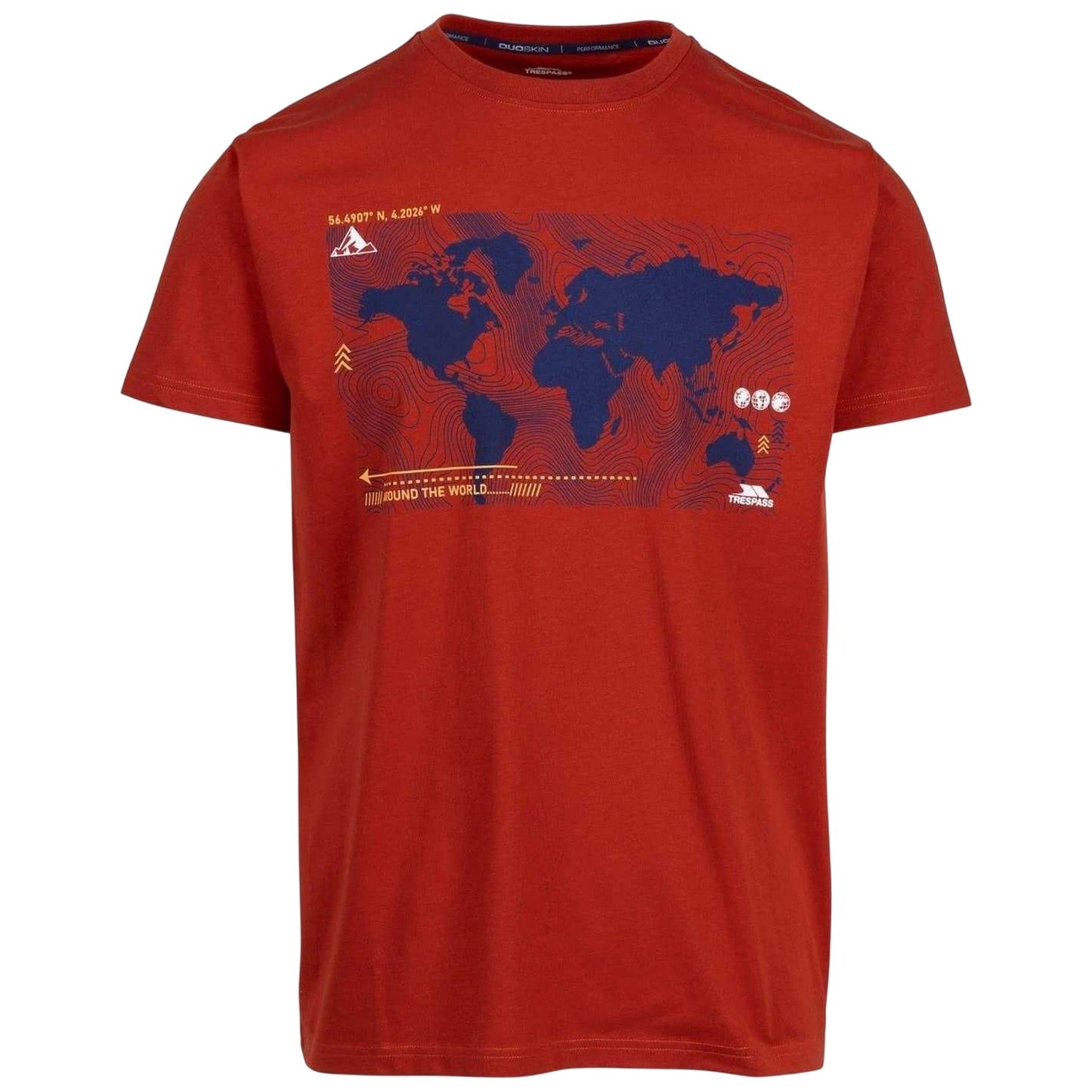 Salsa - Front - Trespass Mens Chera Topographic Crew Neck T-Shirt