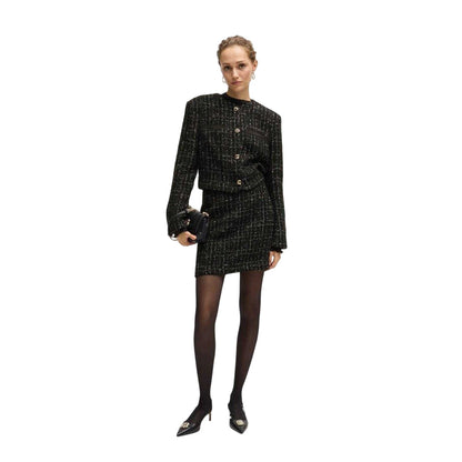 Black - Lifestyle - Boss Womens-Ladies Viliana Regular Mini Skirt